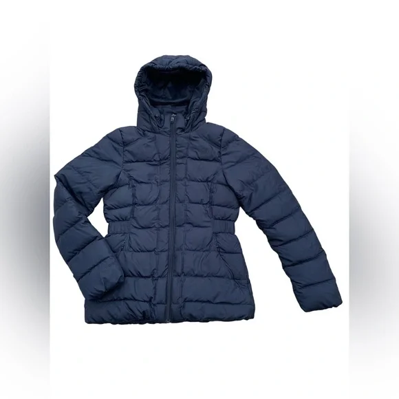 The North Face Women’s Small Navy Blue Gotham Il Hooded 550 Down Puffer Jacket - Picture 1 of 14
